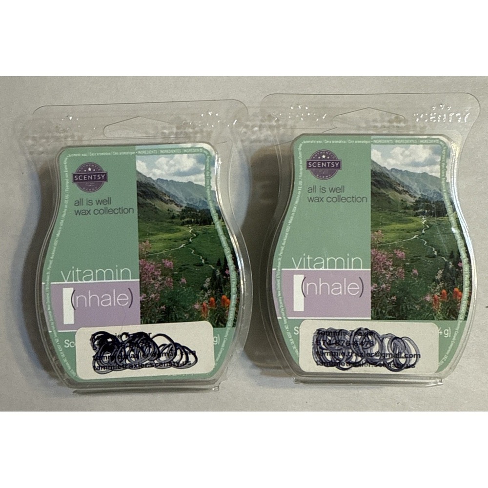 Scentsy Wax Bars Vitamin I(nhale) Inhale I Lot Of 2 Scents Warmer 3.2 Fl Oz New